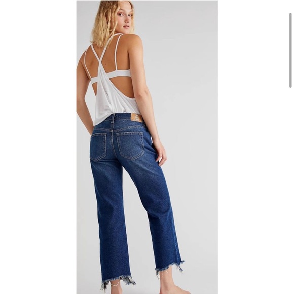 Free People We The Free Maggie Mid-Rise Straight-Leg Jeans - Picture 2 of 5